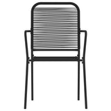 Dining Set Black Powder-coated steel 5 Piece Set Durable 3099145