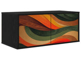 Wall-mounted TV Cabinet BONN 69 x 33 x 40 cm Black Oak 8007134