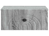 Wall-Mounted Bedside Cabinet 2 pcs Grey Sonoma Engineered Wood 898098