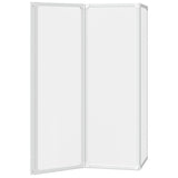 Bath Screen Folding Frosted 120 x 117 cm Aluminium & PP Panel 42023504