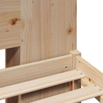 ZNTS Bookcase Bed without Mattress 120x200 cm Solid Wood Pine 3321850