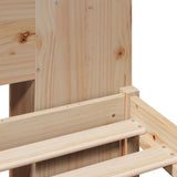 ZNTS Bookcase Bed without Mattress 120x200 cm Solid Wood Pine 3321850