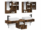 Bathroom Cabinet Set 5 pcs Smoked Oak 50 x 14.5 x 70 cm 3406323