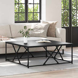 Coffee Table Black Oak 100 x 100 x 40 cm Engineered Wood 882771
