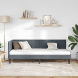 Corner Bed Frame with Headboard Dark grey 80 x 200 cm Velvet 42016329
