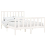 Bed Frame without Mattress White 120x200 cm Solid Wood Pine 3106699