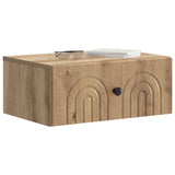 Wall-Mounted Bedside Cabinet 2 pcs Artisan Oak Engineered Wood 898124