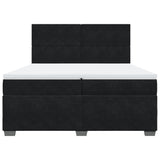 Box Spring Bed with Mattress Black 200x200 cm Velvet 3290998