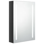 ZNTS LED Bathroom Mirror Cabinet Shining Black 50x13x70 cm 326496