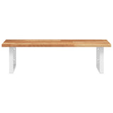 Basin Shelf Wall Mounted Steel and Solid Wood Acacia 3302832