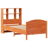 Bookcase Bed without Mattress Wax Brown 75x190 cm Small Single Solid Wood Pine 3323130