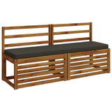2-Piece Bench Cushions VUGHT 2 pcs 100% Polyester Anthracite 951361