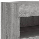 TV Wall Cabinets with LED Lights 2 pcs Grey Sonoma 80x30x40 cm 837208