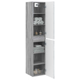 Wall-mounted Bathroom Cabinet Grey Sonoma 33 x 34.5 x 160 cm 890648