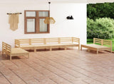 8 Piece Garden Lounge Set Solid Pinewood 3082572