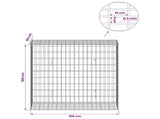 Gabion with 5 mm Wire and 5x10 cm Mesh 100x50x100 cm 3464732