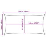 311185 Sunshade Sail 160 g/m Cream 3x6 m HDPE