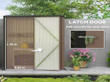 5.3 x 3.1ft Corrugated Steel Garden Shed - Brown T3398P328400