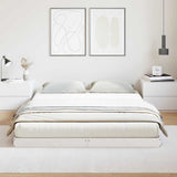 Floor Bed Frame White 160 x 210 cm Solid Pine Wood 869741