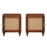 Bedside Cabinet 2 pcs Brown 40 x 33.5 x 46 cm Solid Acacia wood 4018877