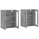Wall Mounted Cabinets 2 pcs Concrete Grey Engineered Wood 3197925