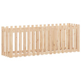Garden Raised Bed with Fence Design 200x50x70 cm Solid Wood Pine 832512