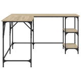 Desk Sonoma Oak 139x139x75 cm Engineered Wood 837588