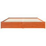 Bed Frame Wax Brown 180 x 200 cm Solid Pine Wood 864025