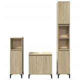 3 Piece Bathroom Furniture Set Sonoma Oak Engineered Wood 3282655
