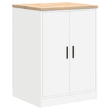 Garage Storage Cabinet White 60x51x85 cm Solid Wood Pine 860571