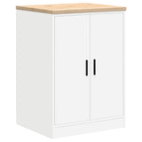 ZNTS Garage Storage Cabinet White 60x51x85 cm Solid Wood Pine 860571