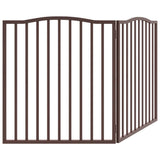 Dog Gate Foldable 2 Panels Brown Oak 160 cm Poplar Wood 352234