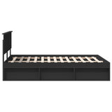 Bed Frame with Headboard Black 150 x 200 cm Engineered wood 3407860