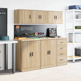 Garage Wall Cabinet Sonoma Oak Engineered Wood 860647