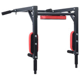 Pull Up Bar Dip Station Black and Red 89 x 59 x 70 cm 42009160