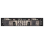 Kitchen Rug Washable Coffee Black 60x300 cm Velvet 136557
