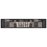 Kitchen Rug Washable Coffee Black 60x300 cm Velvet 136557
