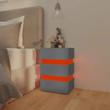 LED Bedside Cabinet Grey 45x35x67 cm Engineered Wood 326842