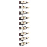 Wall-mounted Wine Rack for 9 Bottles White Iron 340900