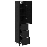Highboard Black Oak 34.5 x 34 x 180 cm Engineered Wood 3416142