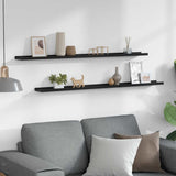 Wall Shelves 2 pcs Black 115x9x3 cm 326666