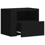 Wall-mounted Bedside Cabinets 2 pcs Black 45x30x35 cm 848314