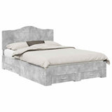 Bed Frame Concrete Grey 150 x 200 cm Engineered Wood 3413590