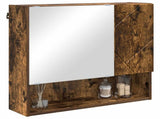 Mirror Cabinet Smoked Oak 59 x 17 x 55 cm Engineered Wood 883369