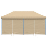 ZNTS Foldable Party Tent Pop-Up with 4 Sidewalls Beige 4004951