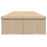 ZNTS Foldable Party Tent Pop-Up with 4 Sidewalls Beige 4004951