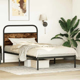 Bed Frame Without Mattress 90x190 cm Smoked Oak Engineered Wood 4100201
