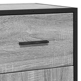 Sideboard Grey Sonoma 35.5x35x76 cm Engineered Wood and Metal 848962