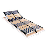 Bed Base Natural Wood, Black Solid Beech Wood, Birch Slats 246469