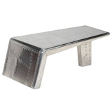 Coffee Table Silver Aluminium Industrial Coffee Table 246362